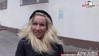 Német milf-t ulicán csábítanak pénzért dugásra