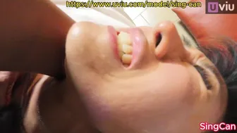 Asiatic milf dracu 'tare în penis mare, friptura în Pov
