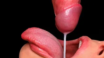 Közelről: életed legjobb szopása, telelövi a száját, lucskos faszszopás asmr