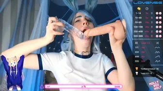 Adolescentă Dildo dublu Blowjob