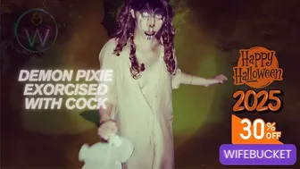 Házi Halloween Szex a Wife Bucket Csatornán - Démoni Tündér Hatalmas Farkat Kap